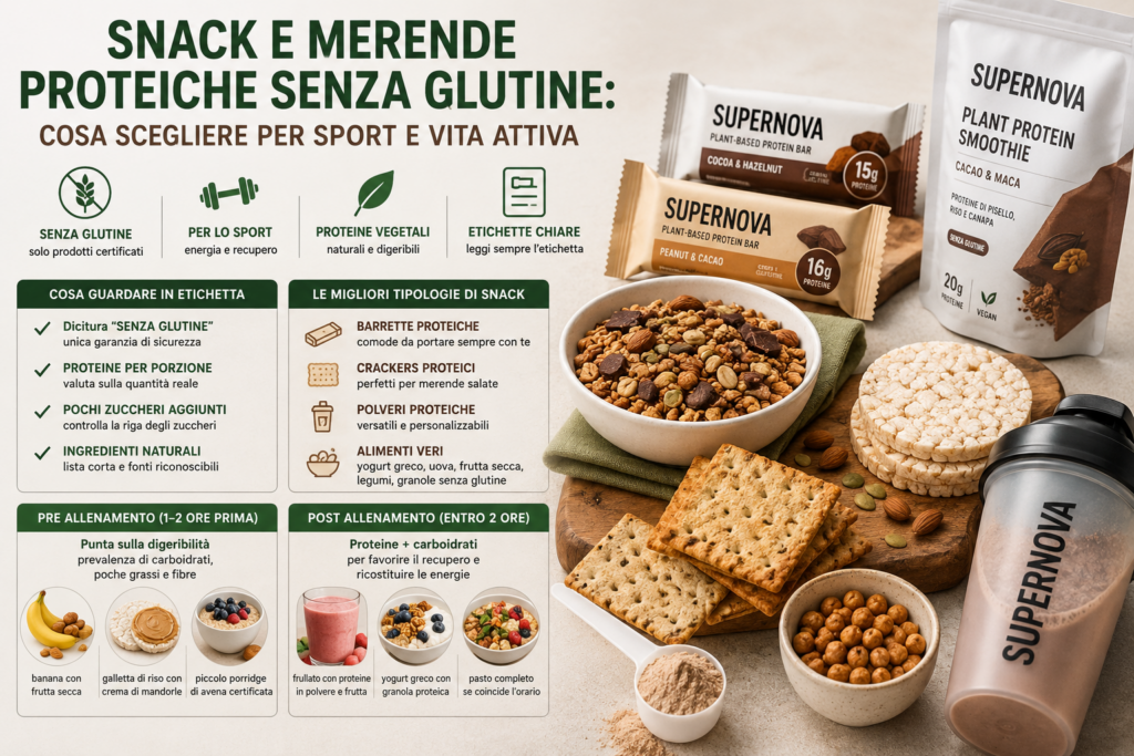 Snack e merende proteiche senza glutine: cosa scegliere per sport e vita attiva